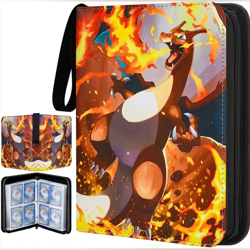 Pokémon Card Binder 400 Cards Capacity with 50 Removable Sleeves